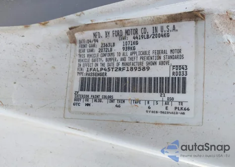 1994 Ford Mustang Gt from USA, damaged, VIN 1FALP45T2RF189589